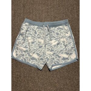 Burlebo everyday camouflage lined shorts mens stretch performance blue Large